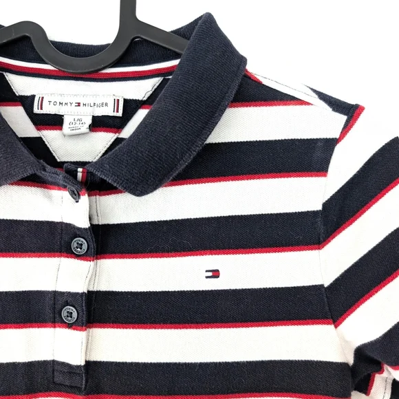 Tommy Hilfiger Girl'sClassic Striped Polo Dress Sporty Chic ~ Size 12-14 L - Picture 5 of 11